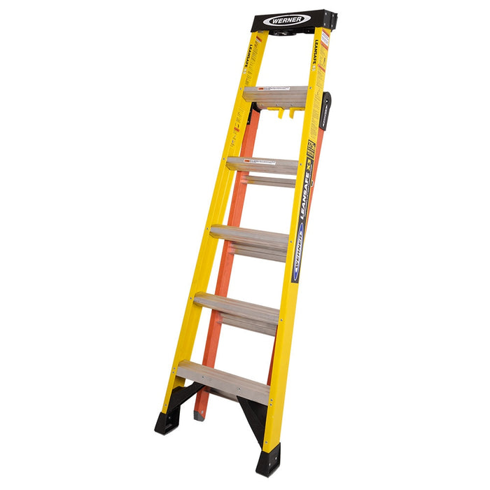 Werner LDP7306 Leansafe X3 3-in-1 Multi-Purpose Ladder, 6' Step ladder/ 6' Extension Height/ 10' Reach, 375 lb. Capacity - 9