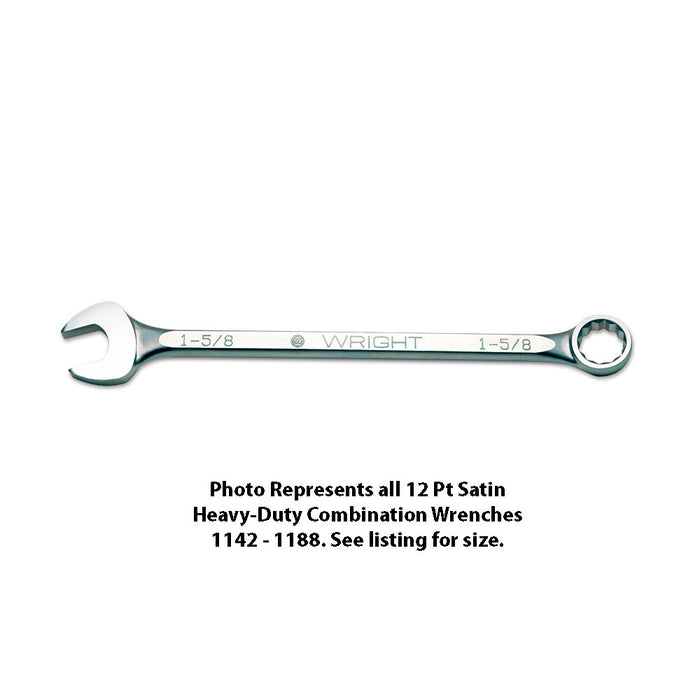 Wright Tool 1144 Combination Wrench WRIGHTGRIP 2.0 12 Point Satin 1-3/8"