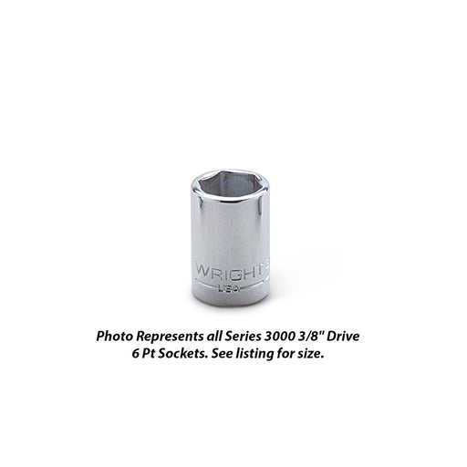 Wright Tool 3022 3/8" Drive 6 Point Standard Socket 11/16"