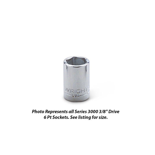 Wright Tool 3022 3/8" Drive 6 Point Standard Socket 11/16"