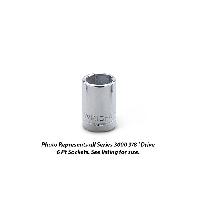 Wright Tool 3022 3/8" Drive 6 Point Standard Socket 11/16"
