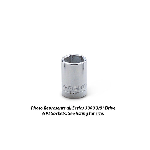 Wright Tool 3022 3/8" Drive 6 Point Standard Socket 11/16"