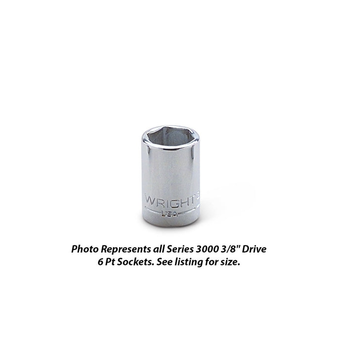 Wright Tool 3022 3/8" Drive 6 Point Standard Socket 11/16"
