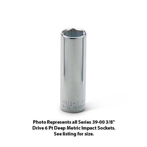 Wright Tool 35-12MM 3/8" Drive 6 Point Deep Metric Socket - 12mm
