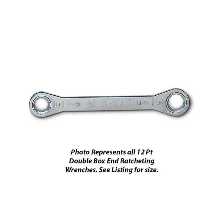 Wright Tool 9388 Ratcheting Double Box End Laminated Wrench 1-1/16", 1-1/4"