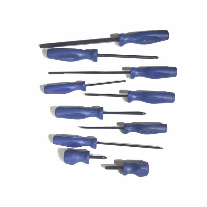 Wright Tool 9476 Phillips & Slotted Screwdriver 10 Piece Set w Pouch