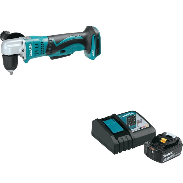 Makita XAD02Z 3/8" Angle W/ BL1850BDC1 18V LXT Li-Ion Battery and Charger Starter Pack (5.0 Ah)