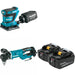 Makita XAD05Z 18V LXT 1/2" Right Angle Drill W/ XOB02Z 1/4 Sheet and BL1850B-2 5.0Ah Battery, 2