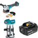Makita XAG04Z Angle Grinder Kit W/ XTR01Z Router and FREE BL1850B Battery