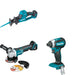Makita XAG11Z Angle Grinder W/ XRJ08Z Recipro Saw and FREE XDT13Z Impact Driver