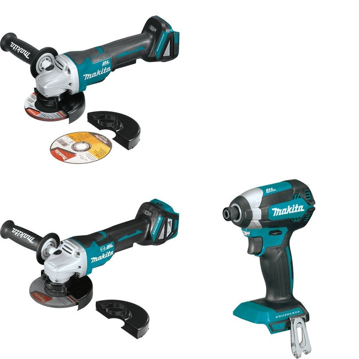 Makita XAG20Z Cut-Off/Angle Grinder W/ XAG11Z Angle Grinder and FREE XDT13Z Impact Driver