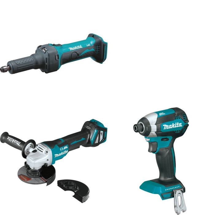 Makita XAG20Z Cut-Off/Angle Grinder W/ XDG01Z Die Grinder and FREE XDT13Z Impact Driver