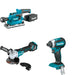 Makita XAG20Z Cut-Off/Angle Grinder W/ XOB03Z Finishing Sander and FREE XDT13Z Impact Driver