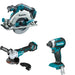 Makita XAG20Z Cut-Off/Angle Grinder W/ XSH03Z Circular Saw and FREE XDT13Z Impact Driver