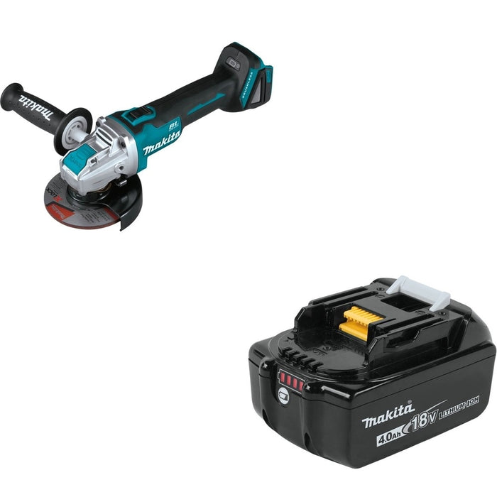 Makita XAG25Z 4-1/2" / 5" X-LOCK Angle Grinder W/ BL1840B 18V LXT Lithium-Ion 4.0Ah Battery