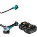 Makita XAG25Z 4-1/2" / 5" W/ XBU06Z Floor Blower and BL1850B-2 5.0Ah Battery, 2 Pack
