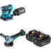Makita XAG25Z 4-1/2" / 5" X-LOCK Angle Grinder W/ XOB02Z 1/4 Sheet and BL1850B-2 5.0Ah Battery