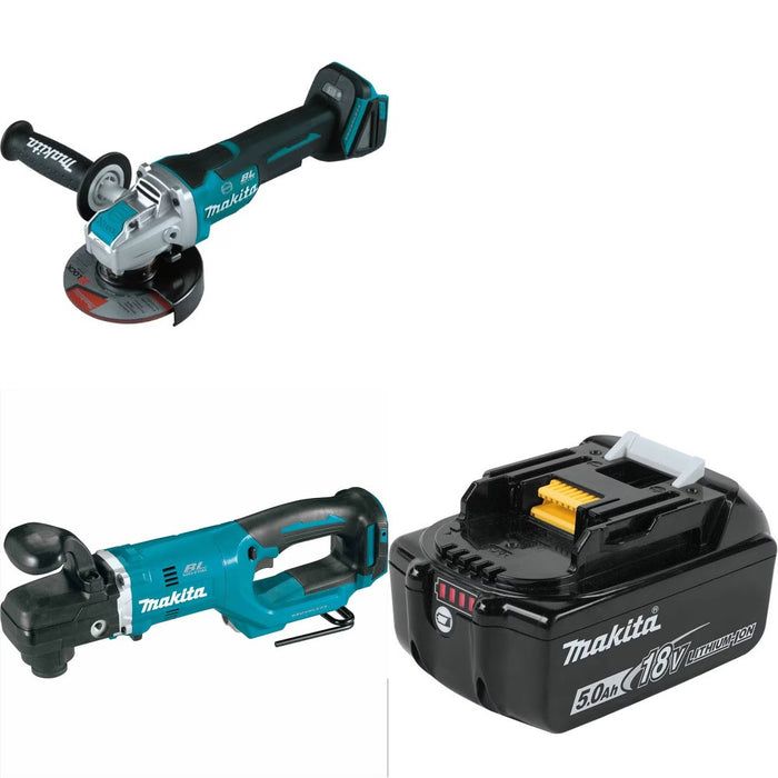 Makita XAG26Z X-LOCK Grinder Kit W/ XAD06Z Angle Drill and FREE BL1850B Battery