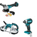 Makita XBP02Z Portable Band Saw W/ XAG09Z Angle Grinder and FREE XDT13Z Impact Driver