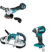 Makita XBP02Z Portable Band Saw W/ XAG20Z Cut-Off/Angle Grinder and FREE XDT13Z Impact Driver