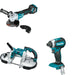 Makita XBP02Z Portable Band Saw W/ XAG20Z Cut-Off/Angle Grinder and FREE XDT13Z Impact Driver
