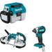 Makita XBP02Z Portable Band Saw W/ XCV11Z Wet/Dry Vacuum and FREE XDT13Z Impact Driver