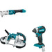 Makita XBP02Z Portable Band Saw W/ XLT04Z Angle Impact Wrench and FREE XDT13Z Impact Driver