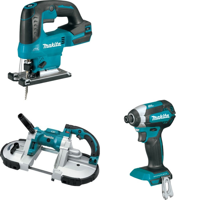 Makita XBP02Z Portable Band Saw W/ XVJ04Z Jig Saw and FREE XDT13Z Impact Driver