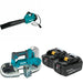 Makita XBP04Z 18V LXT Band Saw W/ CBU01Z Blower, Connector Cable and BL1850B-2 5.0Ah Battery, 2