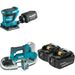 Makita XBP04Z 18V LXT Band Saw W/ XOB02Z 1/4 Sheet Finishing Sander and BL1850B-2 5.0Ah Battery