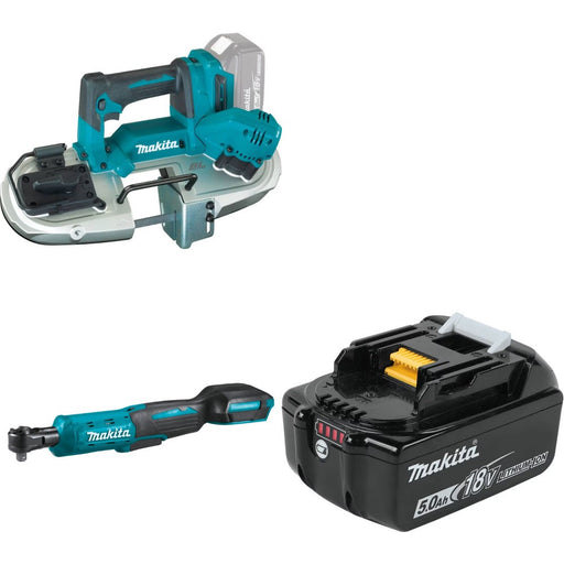 Makita XBP04Z Band Saw Kit W/ XRW01Z Ratchet and FREE BL1850B Battery