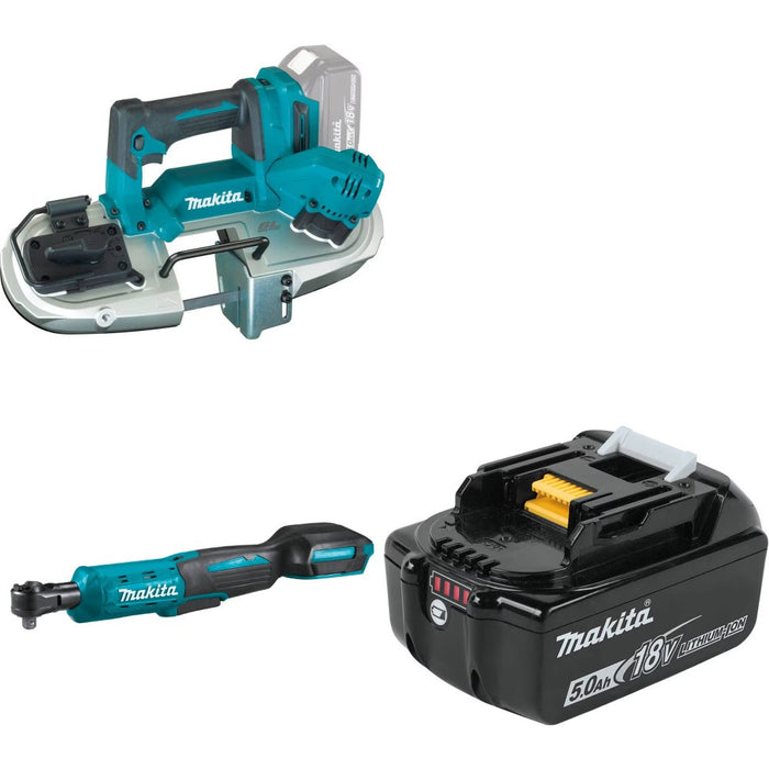 Makita XBP04Z Band Saw Kit W/ XRW01Z Ratchet and FREE BL1850B Battery