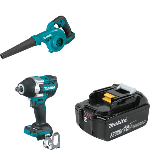 Makita XBU05Z Blower Kit W/ XWT18Z Impact Wrench and FREE BL1850B Battery