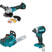 Makita XCU08Z Top Handle Chain Saw W/ XAG09Z Angle Grinder and FREE XDT13Z Impact Driver
