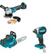 Makita XCU08Z Top Handle Chain Saw W/ XAG11Z Angle Grinder and FREE XDT13Z Impact Driver