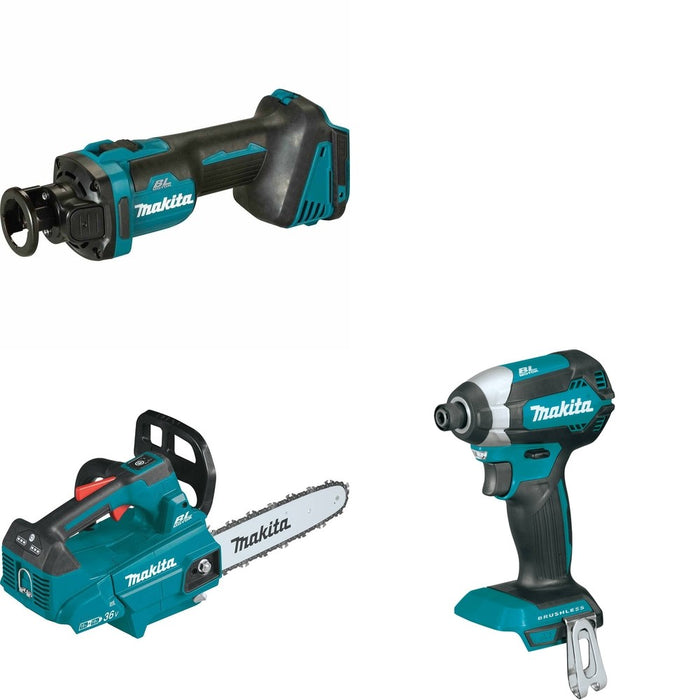 Makita XCU08Z Top Handle Chain Saw W/ XOC02Z Cut-Out Tool and FREE XDT13Z Impact Driver