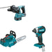 Makita XCU08Z Top Handle Chain Saw W/ XRH01Z Rotary Hammer and FREE XDT13Z Impact Driver