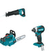 Makita XCU08Z Top Handle Chain Saw W/ XRJ05Z Recipro Saw and FREE XDT13Z Impact Driver