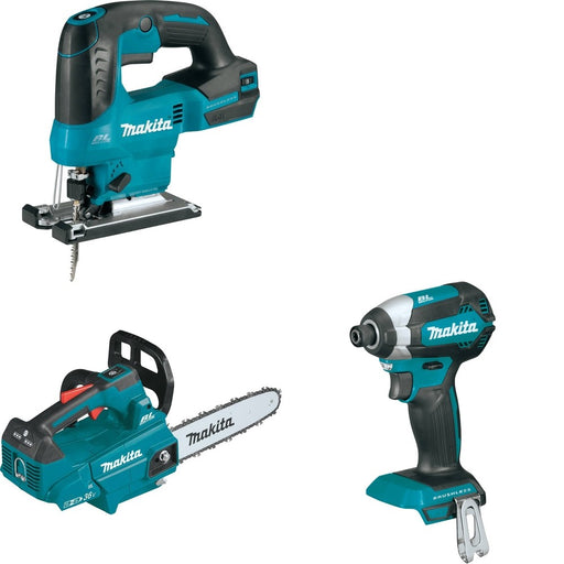 Makita XCU08Z Top Handle Chain Saw W/ XVJ04Z Jig Saw and FREE XDT13Z Impact Driver