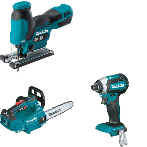 Makita XCU08Z Top Handle Chain Saw W/ XVJ05Z Jig Saw and FREE XDT13Z Impact Driver