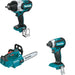 Makita XCU08Z Top Handle Chain Saw W/ XWT08Z Impact Wrench and FREE XDT13Z Impact Driver