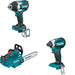 Makita XCU08Z Top Handle Chain Saw W/ XWT18Z Impact Wrench and FREE XDT13Z Impact Driver
