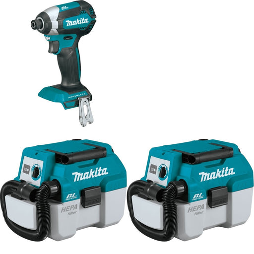Makita XCV11Z[2] Wet/Dry Vacuum W/ FREE XDT13Z Impact Driver