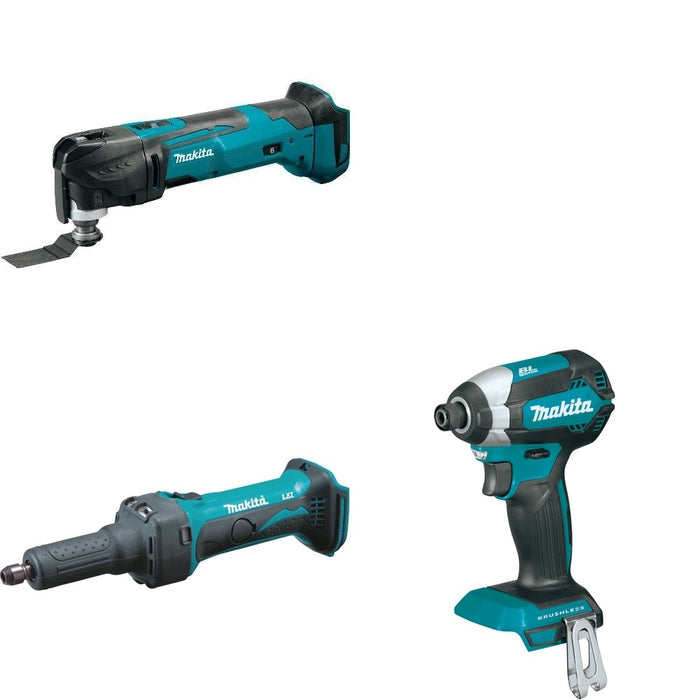 Makita XDG01Z Die Grinder W/ XMT03Z Oscillating Multi-Tool and FREE XDT13Z Impact Driver