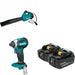 Makita XDT13Z Impact Driver Bare W/ CBU01Z Blower, Connector Cable and BL1850B-2 5.0Ah Battery