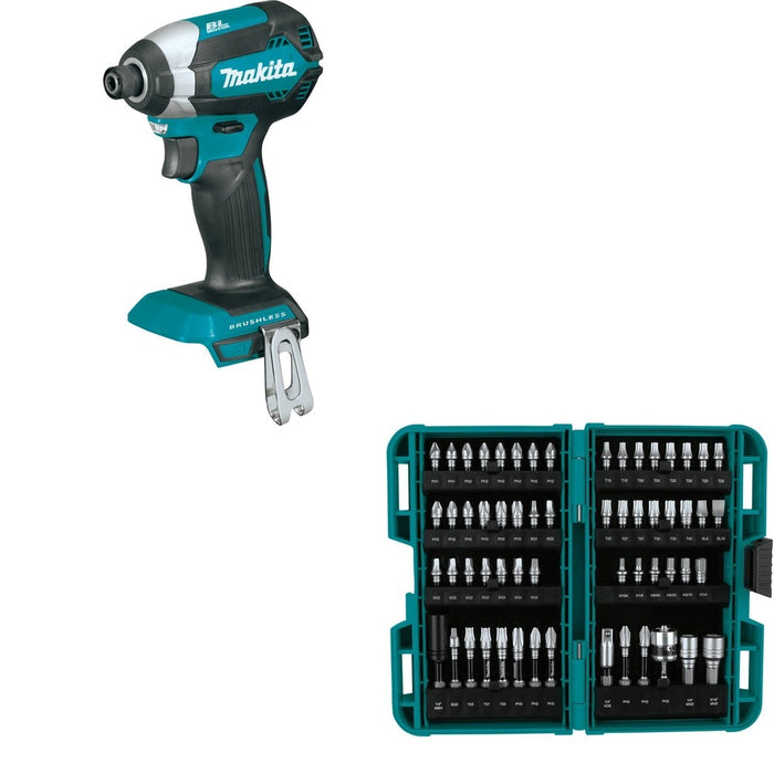 Makita XDT13Z 18V LXT Li-Ion Brushless Cordless Impact Driver W/ FREE E-01644 Bit Set