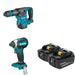 Makita XDT13Z Impact Driver W/ XKH01Z 18V LXT AVT Power Scraper and BL1850B-2 5.0Ah Battery, 2