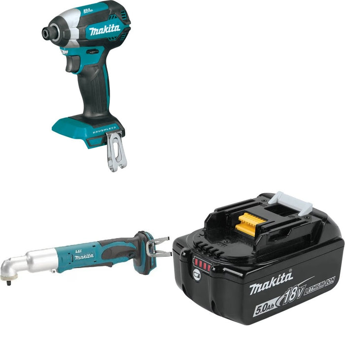 Makita Impact Driver Kit W/ Angle Impact Wrench and FREE Battery