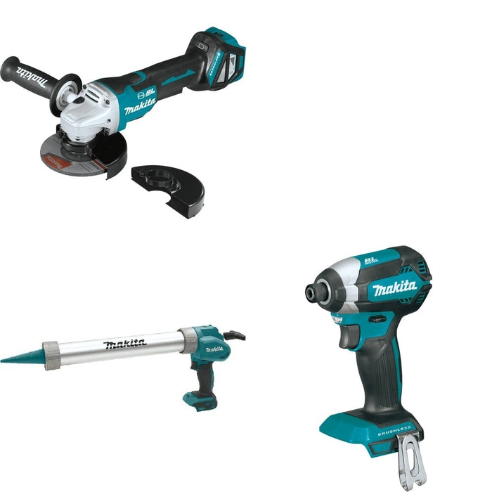 Makita XGC01ZB Caulk and Adhesive Gun W/ XAG20Z Cut-Off/Angle Grinder and FREE XDT13Z
