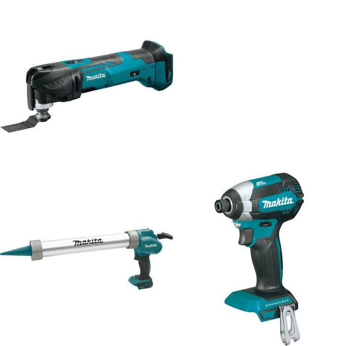Makita XGC01ZB Caulk and Adhesive Gun W/ XMT03Z Oscillating Multi-Tool and FREE XDT13Z